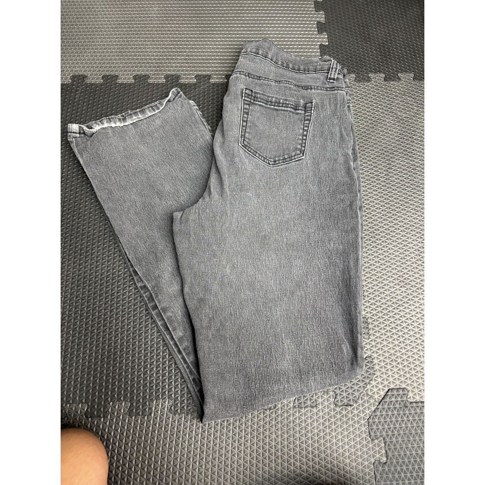 DG2 by Diane Gilman Women's Size 16T Tall Charcoal Gray Bootcut Jeans Denim